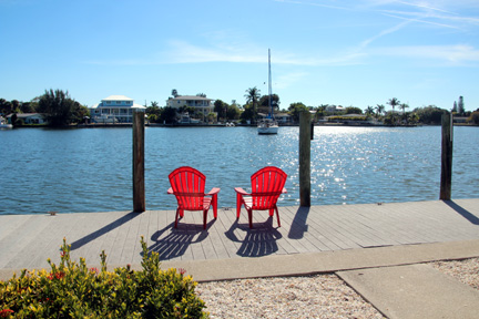 Chairs on dock.
